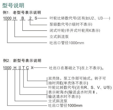 電力用泵型號說（shuō）明